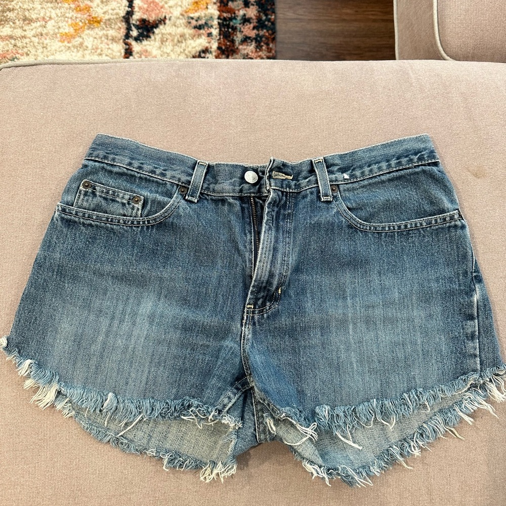 Distressed cut off shorts